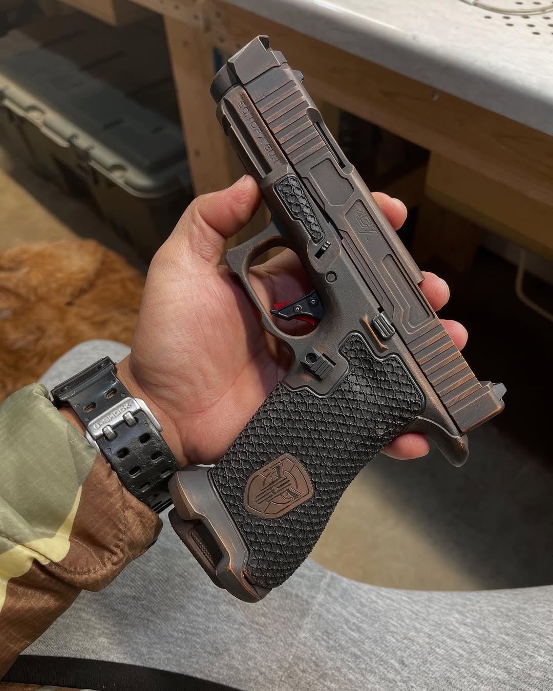 Custom Glock 45 – Copper Distressed Cerakote - Image 2