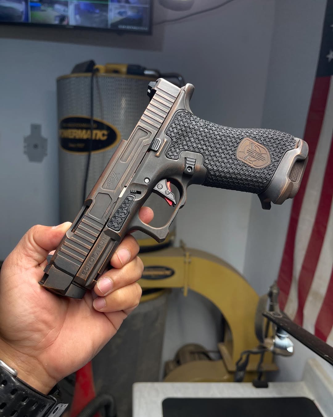 Custom Glock 45 – Copper Distressed Cerakote - Image 3
